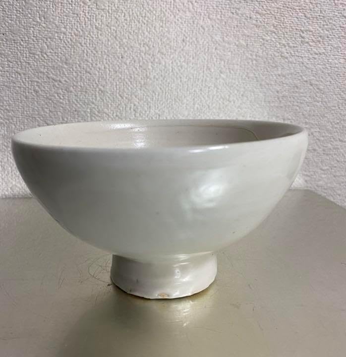 森岡由利子 白磁茶碗 抹茶碗 茶道 小田原菜の花にて購入 抹茶碗